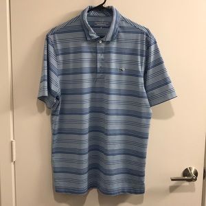 Vineyard Vines Blue Striped Polo